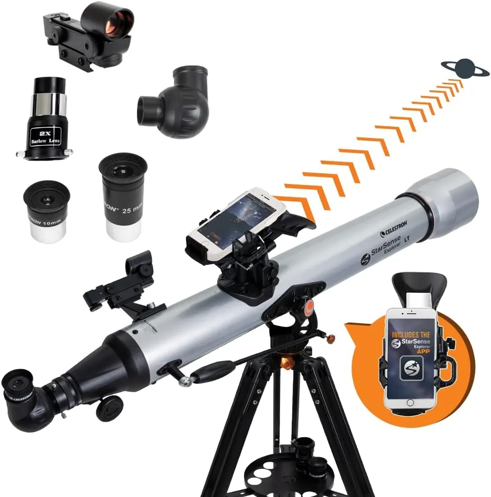 Celestron StarSense Explorer LT 80AZ refractor telescope with smartphone finder